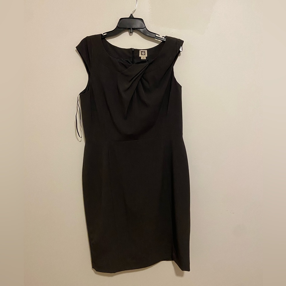 Anne Klein Charcoal MIDI Dress (Size 10)